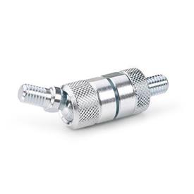 GN 782 Steel Axial Ball Joints Type: KS - Ball with threaded stud<br />Identification No.: 2 - Mounting socket with threaded stud