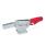 GN 820.3 Steel Horizontal Acting Toggle Clamps, with Safety Hook, with Horizontal Mounting Base Type: ML - U-bar version, with two flanged washers