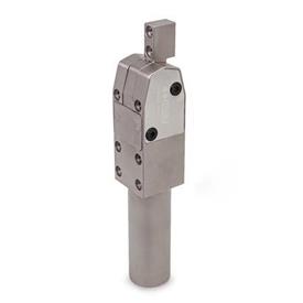 GN 865 Steel Pneumatic Fastening Clamps, with Vertical Clamping Arm 