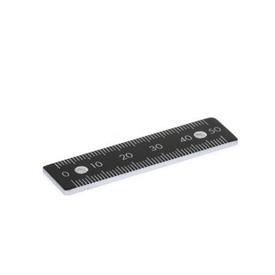 GN 711.2 Aluminum Rulers, with Mounting Holes 