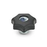 Technopolymer Plastic Quick Release Star Knobs, with Steel Hub