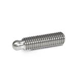 Vis de pression en inox, avec bille pour patins GN 631.5