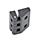 EN 154 Plastic Hinges Type: F - 2x threaded studs / 2x bores for socket cap screws