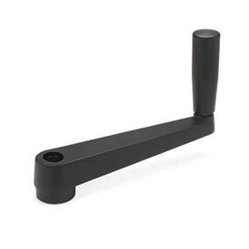 GN 471 Aluminum Crank Handles, with Revolving Handle, with Through Round or Square Bore Bore code: B - Bore