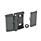 GN 238 Zinc Die-Cast Hinges, Adjustable, with Cover Caps Type: BJ - Adjustable on both sides
Color: SW - Black, RAL 9005, textured finish