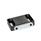 GN 4470 Zinc Die-Cast Magnetic Catches, with Rubberized Magnetic Surface Type: C2 - Magnetic surface side, with slotted hole
Identification: F - With strike plate, with countersunk hole
Finish: SW - Black, RAL 9005, textured finish