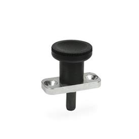 GN 608 Indexing Plungers with Steel Plunger Pin, Non Lock-Out, Plate Mount 