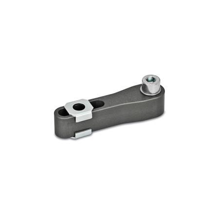GN 875.2 Aluminum Clamping Arms, for Pneumatic Swing Clamps GN 875 / GN 876, with Slotted Hole 