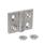 GN 127 Stainless Steel Hinges, Adjustable, with Alignment Bushings Material: A4 - Stainless steel 
Type: H - Vertical slots