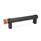 GN 331 Aluminum Tubular Handles, with Zinc Die-Cast Straight Handle Legs, with Power Switching Function Finish: SW - Black, RAL 9005, textured finish
Type: T0 - Without button
Identification no.: 2 - With emergency stop