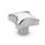 DIN 6335 Aluminum Hand Knobs, with Tapped or Plain Bore Type: E - With tapped blind bore
Finish: PL - Polished finish