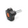 EN 5337.2 Plastic Five-Lobed Knobs, with Steel Threaded Stud Color of the cover cap: DOR - Orange, RAL 2004, matte finish