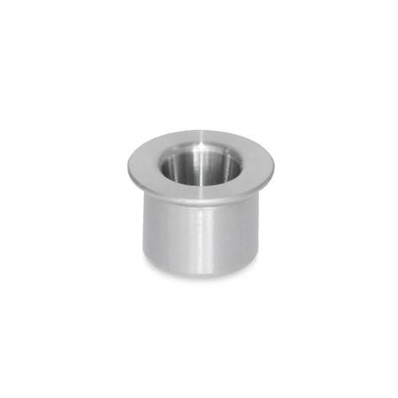 GN 172.1 Steel Press-Fit Guide Bushings, with Flange, with Conical Bore, for GN 817.5 Indexing Plungers 
