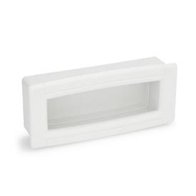 EN 739 Technopolymer Plastic Gripping Trays, Screw-In Type, Ergostyle® Color: WS - White, RAL 9002, matte finish