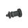 GN 607 Steel Short Indexing Plungers, Non Lock-Out Type: AK - With lock nut