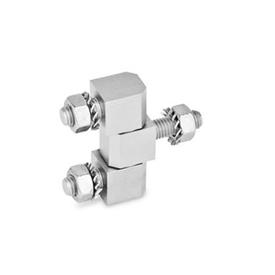 GN 129.5 Stainless Steel Hinges, Consisting of Three Parts Material: NI - Stainless steel
