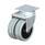  LDA-VPA Rodajas giratorias de acero zincado con ruedas gemelas de caucho gris de servicio medio con placa de montaje Type: G - Cojinete liso