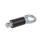 GN 722.4 Steel Indexing Plungers, Non Lock-Out, Weldable, with Pull Ring Type: R - Round, with pull ring (pinned), assembled