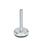 GN 30 Steel Sheet Metal Leveling Feet, Tapped Socket or Threaded Stud Type, with Rubber Pad Type (Base): A1 - Steel, zinc plated, rubber pad inlay, black
Version (Stud / Socket): U - Without nut, internal hex at the top, wrench flat at the bottom