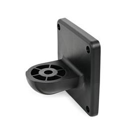 EN 272.9 Plastic Swivel Clamp Connector Bases Type: OZ - Without centering step (smooth)<br />Color: SW - Black, RAL 9005, matte finish<br />x<sub>1</sub>: 75