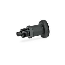 GN 607 Steel Short Indexing Plungers, Non Lock-Out Type: A - Without lock nut