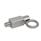 GN 722.4 Stainless Steel Indexing Plungers, Lock-Out, Weldable Type: CU - Square, with pull ring, unassembled