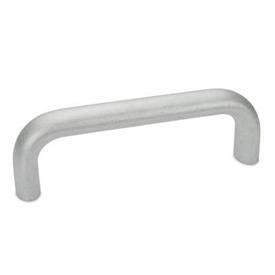 GN 565 Aluminum Cabinet &quot;U&quot; Handles, with Tapped Holes Finish: BL - Plain, tumbled finish