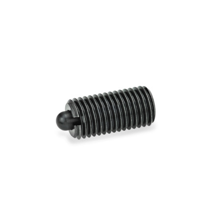 Spring Plungers GN 616: Steel Housing, with Steel / Plastic Nose Pin