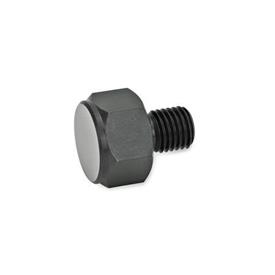 GN 409.1 Steel Positioning Elements, with Threaded Stem Type: B - Smooth contact face