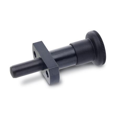 GN 817.3 Steel Indexing Plungers, for Precision Locating, with Top Mount Flange, with Cylindrical Plunger Pin Type: B - Non lock-out