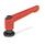 GN 307 Zinc Die-Cast Adjustable Levers, Tapped Type, with Washer Color: RS - Red, RAL 3000, textured finish