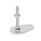 GN 43 Metric Thread, Stainless Steel Leveling Feet, Tapped Socket or Threaded Stud Type, with Mounting Hole, Teardrop Shape Type (Base): D0 - Without rubber pad / cap
Version (Stud / Socket): SK - With nut, external hex at the bottom