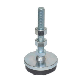  LP 100 Steel Anti-Vibration Leveling Mounts, Threaded Stud Type, Low Profile Type: D - With heavy duty pad