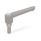 WN 303.1 Plastic Adjustable Levers, Threaded Stud Type, with Stainless Steel Components, with Push Button Lever color: GS - Gray, RAL 7035, textured finish
Push button color: G - Gray, RAL 7035