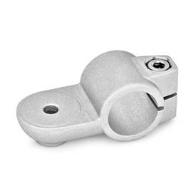 GN 278 Aluminum, Swivel Clamp Connectors Type: OZ - Without centering step (smooth)<br />Finish: BL - Plain, Matte shot-blasted finish