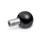 GN 319.5 Plastic Revolving Ball Knobs, Long Shoulder Type, with Tapped and Threaded Stainless Steel Spindle Type: B - With tapped hole