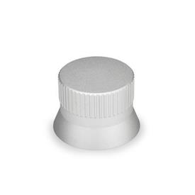 GN 723.4 Aluminum Knurled Control Knobs, Plain Bore Type Type: N - Neutral