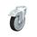 LER-PATH Steel Swivel Polyurethane Treaded Casters, with bolt hole fitting Type: K-FI-FK - Ball bearing with stop-fix brake, with thread guard