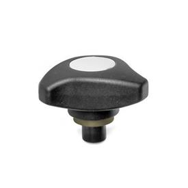 GN 3664 Technopolymer Plastic Torque Limiting Three-Lobed Knobs, with Steel Insert 