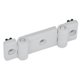 EN 159.1 Technopolymer Plastic Double Hinges, for Profile Systems Color: LG - Gray, matte finish