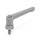 GN 300.7 Manijas ajustables de zinc fundido a presión, tipo espárrago roscado, con componentes de acero inoxidable, con fuerza de sujeción aumentada Color / Acabado: SR - Plateado, RAL 9006, acabado texturizado