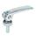 GN 927.2 Steel Clamping Levers with Eccentrical Cam, Zinc Plated, Threaded Stud Type, with Steel Components Type: A - Steel contact plate with setting nut