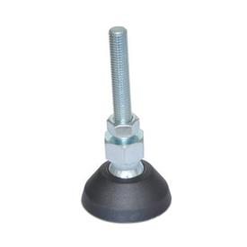  PM 200 Steel &quot;PolyMount&quot;™ Leveling Mounts, Plastic Base, Threaded Stud Type 