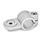 GN 278 Aluminium, noix de serrage orientables, à alésage rond Type: AV - Avec dentelures mâle
Finition: BL - Finition blanc, Finition grenaillée mate