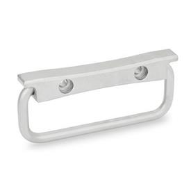 GN 425.9 Stainless Steel Folding Handles Type: B - Mounting the operator's side with through hole<br />Identification no.: 1 - Handle 90° foldaway<br />Finish: GS - Matte shot-blasted finish