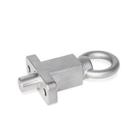 GN 722.5 Stainless Steel Indexing Plungers, Non Lock-Out, with Mounting Flange 