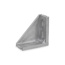 GN 30b Aluminum Angle Brackets, for Aluminum Profiles (b-Modular System) Type: A - Without accessory<br />Finish: AB - Plain finish<br />Size: 30x60/40x80/45x90