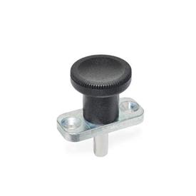 GN 608.5 Indexing Plungers with Stainless Steel Plunger Pin, Non Lock-Out, Plate Mount 