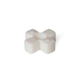 GN 2240.1 Croisillons d'accouplement en polyuréthane thermoplastique, pour GN 2240 / GN 2241 Dureté: WS - 92 Shore A, blanc