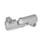 GN 286 Aluminium, noix de serrage articulées, à alésage rond Type: S - Réglage sans encoche
Finition: BL - Finition blanc, Finition grenaillée mate